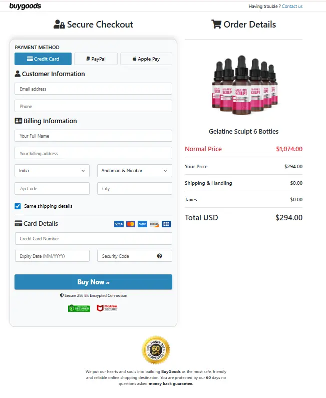  GelatineSculpt- Secure Page